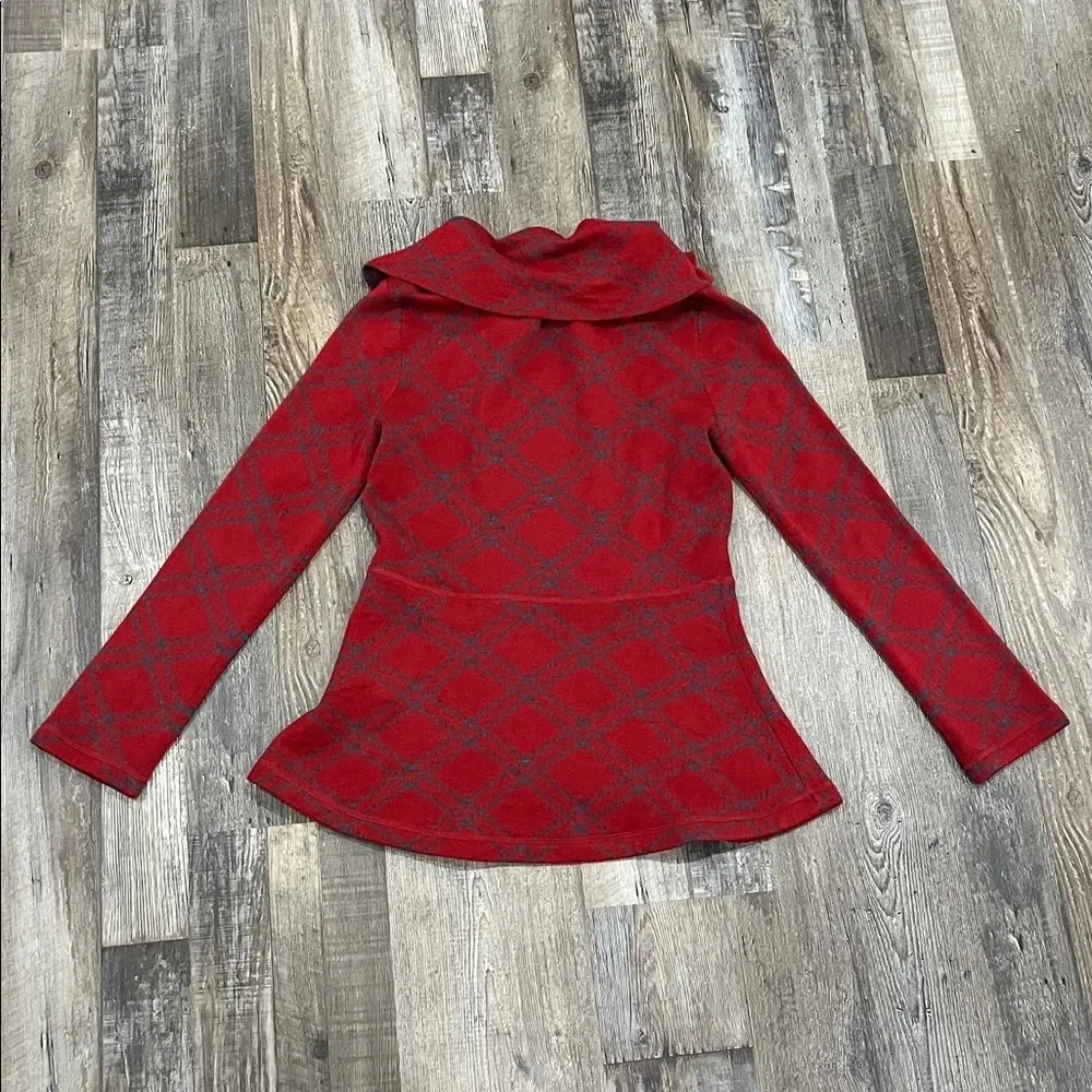 Krimson Klover Red 100% Wool Cardigan Sz S Bella Swan Preppy Rory Y2K Flaws